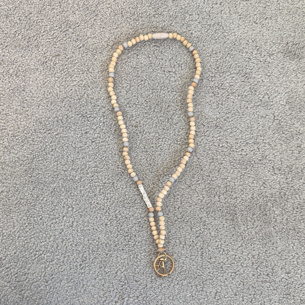 Wooden Beaded Speech Lanyard from emily b speech